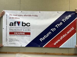AFVBC PVC Banner - 6ft x 3ft