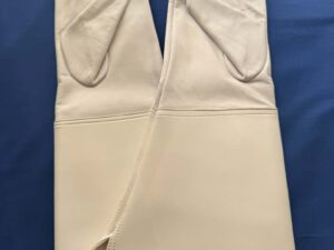 White Buckskin Gauntlets - SEAMLESS (Leather/PVC)
